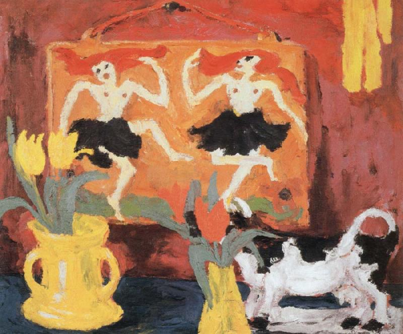 Emil Nolde still life with dancers